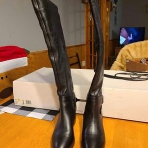nine west possesso black boots size 5.5